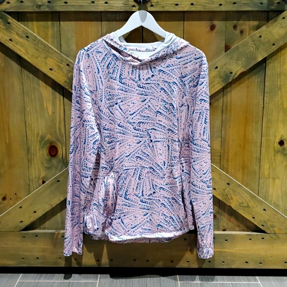 HOODIE ATHLEISURE TOP SIZE XL SPORT WORKOUT ATHLETIC LONG SLEEVE PINK - Picture 1 of 6